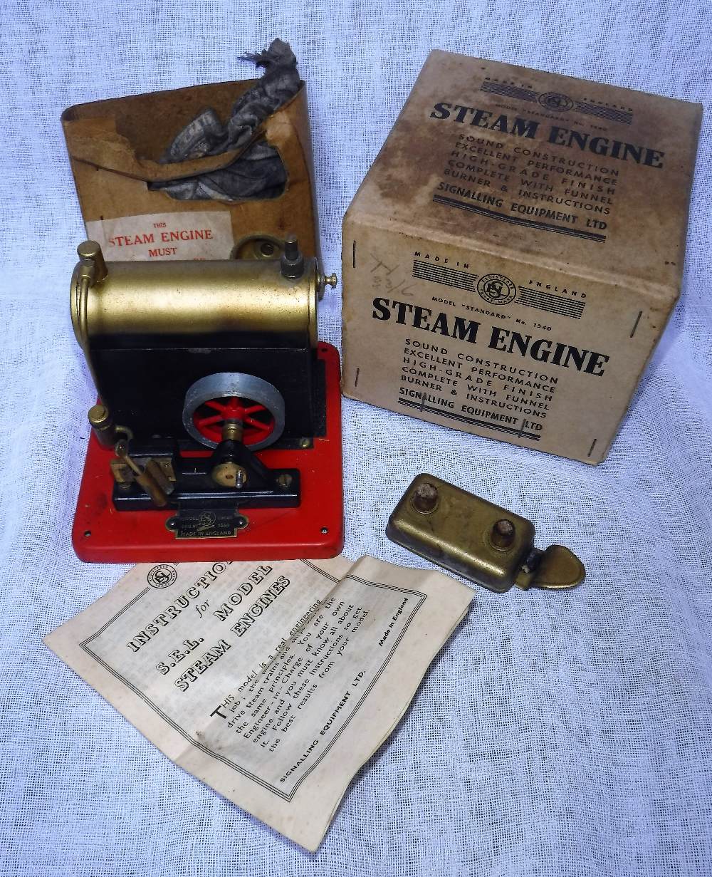 SIGNALLING EQUIPMENT LTD; A VINTAGE STEAM ENGINE model 1540 with original box, insert and