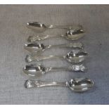 A SET OF SIX SILVER KING'S PATTERN TEASPOONS