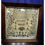 A NEEDLEWORK SAMPLER by Elizabeth Downton, dated 1830