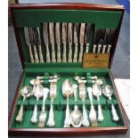 A CASED SET OF PLATED 'GEORGE BUTLER' CUTLERY