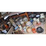 A LARGE COLLECTION OF EARLY 20TH CENTURY AND LATER ART POTTERY CERAMICS including jugs and bowls