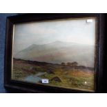 GEORGE OYSTON: Highland landscape, watercolour