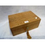 A 'BOOK MATCHED LACEWOOD' JEWELLERY BOX with cedar-lined interior by Andrew Poder