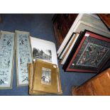A COLLECTION OF ORIENTAL NEEDLEWORKS, pictures and prints including some after William Russell