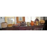 A COLLECTION OF CONTINENTAL POTTERY including bowls and jugs
