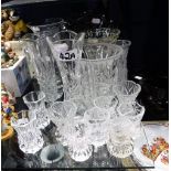 A COLLECTION OF MOULDED GLASSWARE