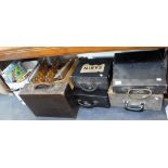 A VINTAGE TYPEWRITER, others, and a quantity of sundries