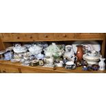 A LARGE COLLECTION OF LATE 19TH CENTURY AND LATER CERAMICS including Coalport and Derby