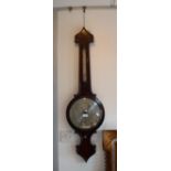 A REGENCY ROSEWOOD WHEEL BAROMETER, inscribed 'A. Tagliabue & F. Ciceri, 31 Brooke St Holborn