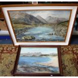 M NEVILLE ELSON: 'Mellon Udrigle, Wester Ross', oil on board and another similar 'The Road to the