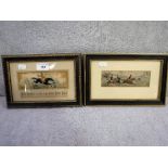 A PAIR OF 19TH CENTURY FRAMED AND GLAZED STEVENGRAPHS 'Dick Turpin's last Ride on his Bonnie Black