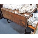 A 19TH CENTURY OAK PEMBROKE TABLE, 39" long