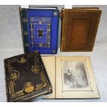 A 19TH CENTURY PHOTOGRAPH ALBUM circa 1860's showing family groups, colonial views, shipping and