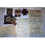 A PAIR OF GREAT WAR MEDALS impressed "5106 PTE. A. R. H. MARTIN. 16-LOND. R.", a 'Royal Life