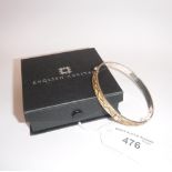 AN 'ENGLISH HERITAGE MEDIEVAL COLLECTION SILVER BANGLE with Celtic style decoration (boxed)