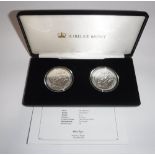 THE 2015 AND 2016 UNITED KINGDOM SILVER BRITANNIA PAIR OF COINS in a Jubilee Mint box with