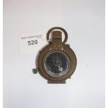 A MILITARY BRASS CASED COMPASS