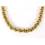 Cesa 18ct gold large belcher link necklace, No.1115 to the clasp, 42cm long, approximate weight 48.