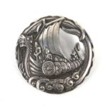 Scottish silver Celtic design brooch, 4cm in diameter : For Further Condition Reports Please visit