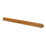 English 12 inch triangular boxwood ruler, 33cm long : For Further Condition Reports Please visit