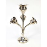 Silver four branch epergne, hallmarked Birmingham 1913, 37cm high, approximate weight 929.5g : For