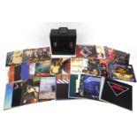 Case Rock LP records including AC/DC, The Scorpions, some Picture Discs : For Further Condition