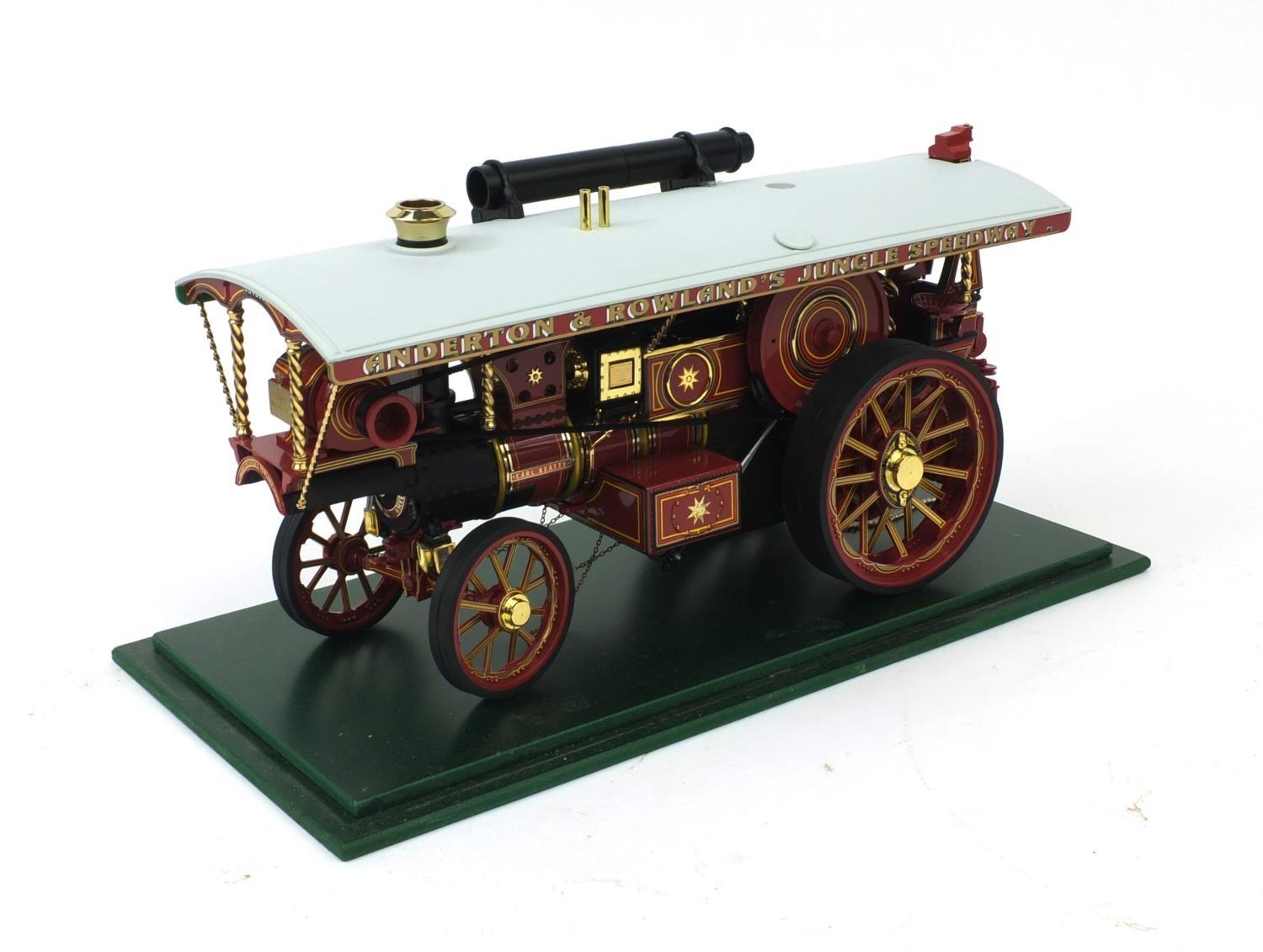 Midsummer die cast model Burrell Scenic Showmans engine, No.3896 housed under a Perspex case, 15cm - Image 4 of 4
