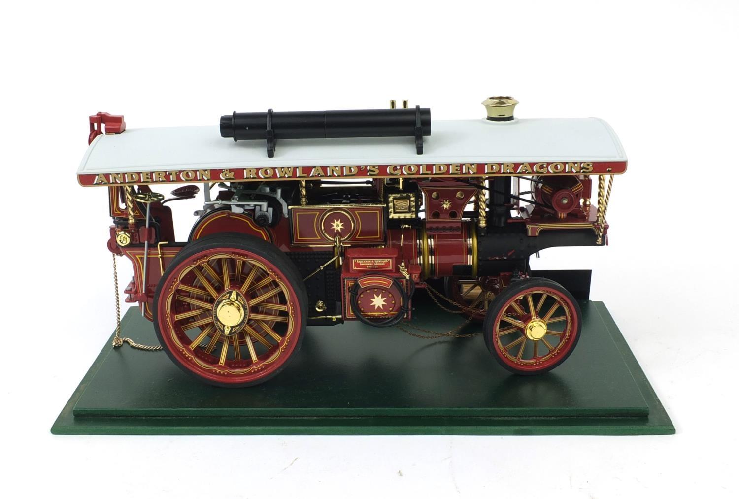 Midsummer die cast model Burrell Scenic Showmans engine, No.3896 housed under a Perspex case, 15cm - Image 3 of 4