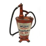Vintage automobila interest mobil oil pump No.7117, 66cm high : For Further Condition Reports Please