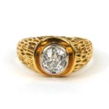 18ct gold diamond solitaire ring, size I, approximate weight 5.2g : For Further Condition Reports