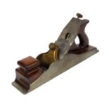 Norris of London mahogany and metal carpenters plane, 36.5cm long : For Further Condition Reports