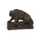 19th Bronze study of a bronze Newfoundland dog, after Sir Edwin Landseer, 14cm high :Request a