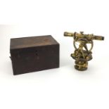 19th century Military interested brass theodolite by Troughton and Simms of London, with carrying