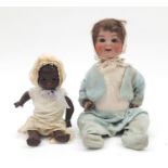 Two Armand Marseille bisque headed dolls, each with open close eyes and composite limbs, including a