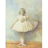 Dorothy Wilding - Hand tinted photograph, child ballerina, mounted and gilt framed, 28cm x 20cm