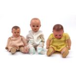 Three German composite headed dolls one with composite limbs and body, including two Armand