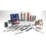 Parker pens and pencils, some boxed including commemorative examples