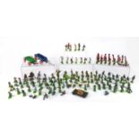 Britain's plastic soldiers, figures with accessories including Zulu's