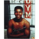 Muhammad Ali ink signed coloured photograph with certificate of authenticity by Hamilton Bland,