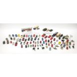 Predominantly die cast vehicles some Military including Corgi, Dinky, Mini Champs and Matchbox