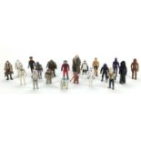 1970's and 80's Star Wars figures including R2-D2 and Chewbacca examples