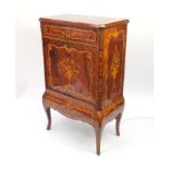 Inlaid Sorrento Cocktail Cabinet fitted with a draw above a fall, 126cm high x 76cm wide x 46cm deep