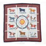 Hermes Couvertures Et Tenues De Tour silk scarf, 89cm square