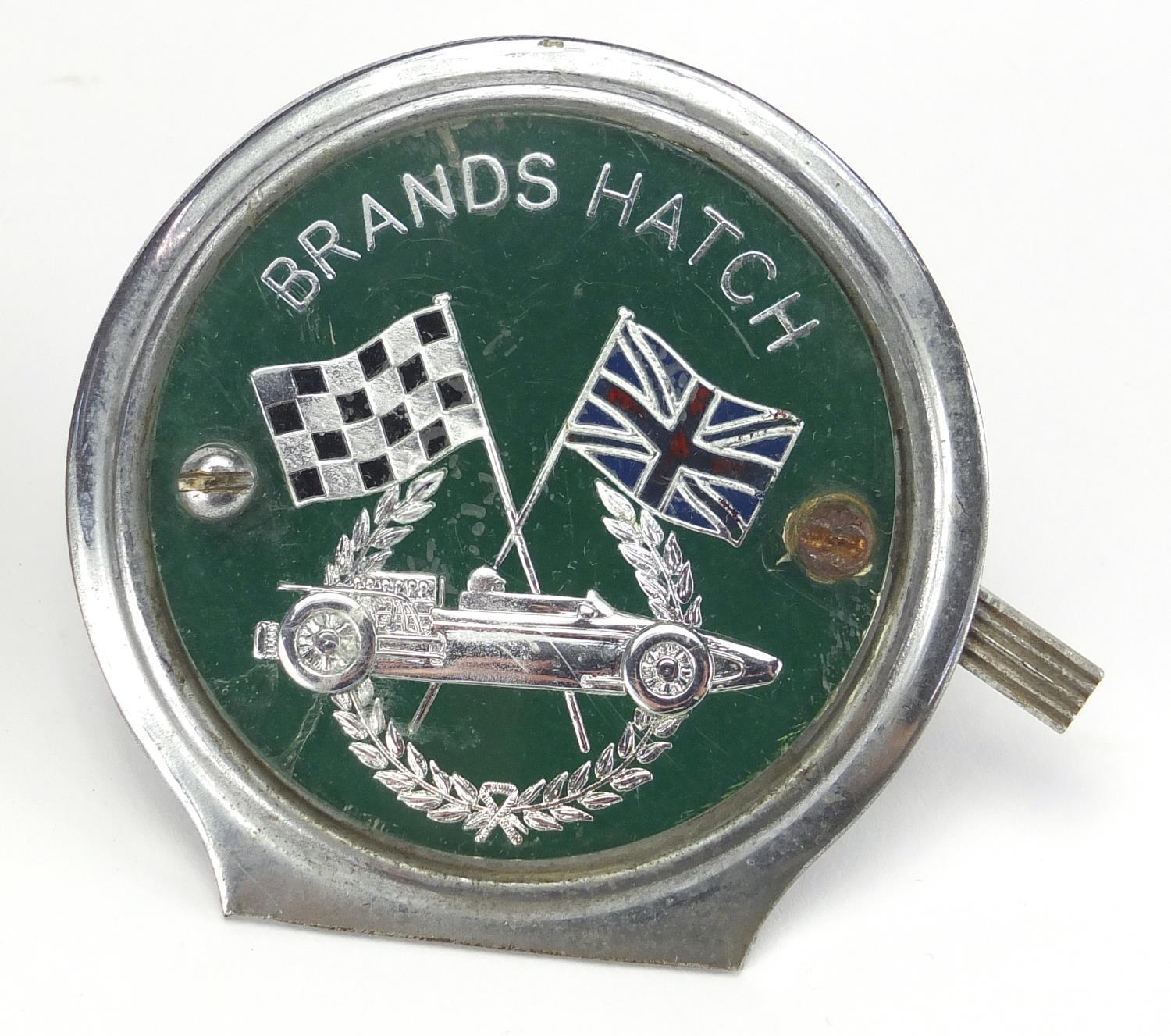 Three motoring interest car badges an Amis Des Routiers, Brands Hatch and an AA example, the largest - Image 4 of 6