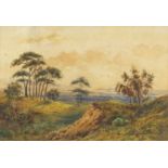 Peter Deakin - Crowborough Sussex landscape, 19th century watercolour, inscribed verso, mounted