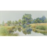 Thomas Leeson Rowbothan - Loxwood Lake West Sussex, mounted and framed, 30cm x 16.5cm : For