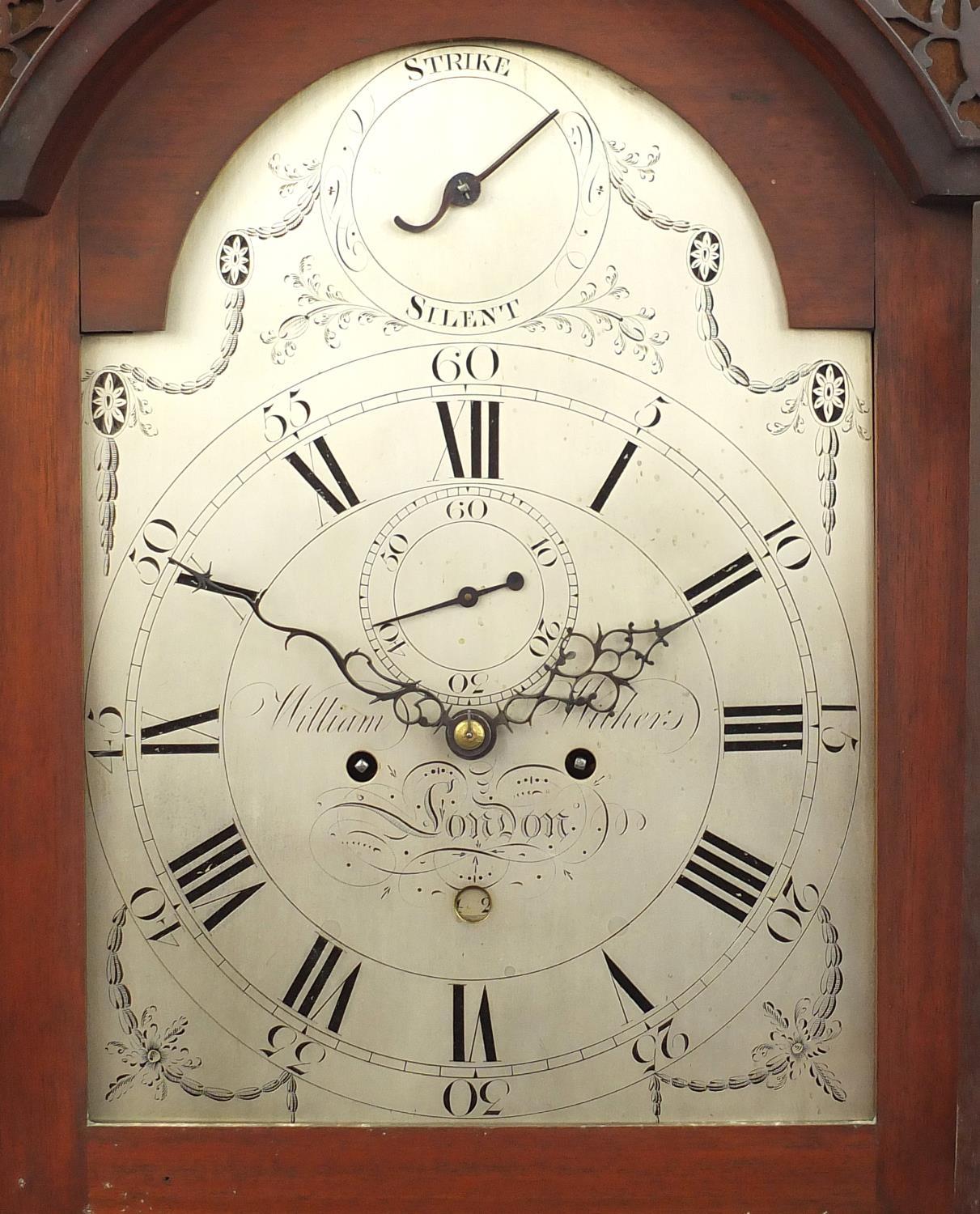Victorian mahogany longcase clock, with eight day movement, the silvered dial engraved William - Image 3 of 8