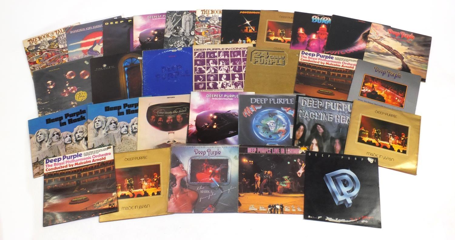 Deep Purple rock vinyl LP records including The Book of Taliesyn : For further condition reports