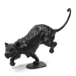 José-Maria David 1944-2015, large patinated bronze Lioness, Artist proof 3/4, dated October 2003