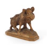 Black forest carved wild boar, 15.5cm in length : For Further Condition Reports Please Visit www.